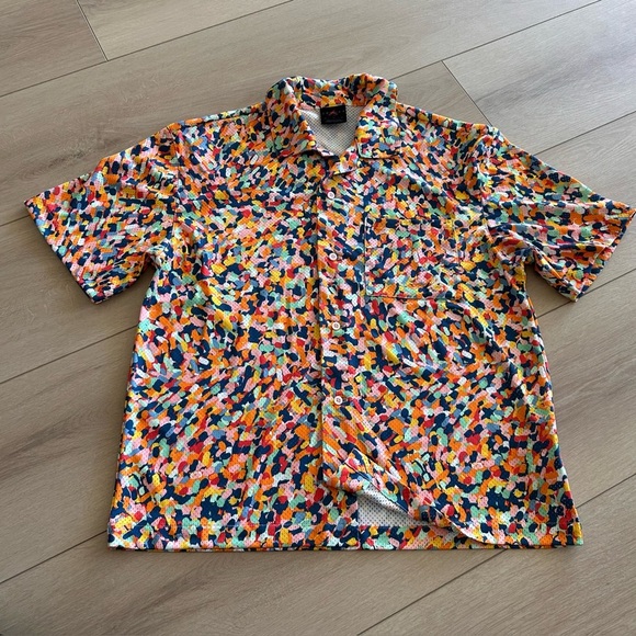 Jordan Nike Essentials Mens Poolside Top Resort Graphic All Over Print Medium - Picture 1 of 6